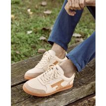 Baskets Écrues & Liège Cuir - Hazel - - Recyclée - Modèle Hazel