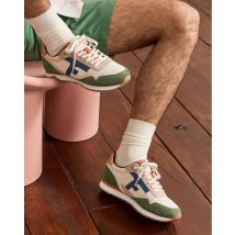 Running Écrues Et Kaki - Faguo - Suede Synthétique Recyclée - Modèle Elm