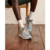 Runnings Beiges & Bleu Clair - Faguo - Suede Synthétique Recyclée - Modèle Limwood