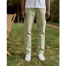 Jean Tapered Kaki Clair - Faguo - Chaine Et Trame Recyclée - Produit Vegan - Modèle Denim Tapered