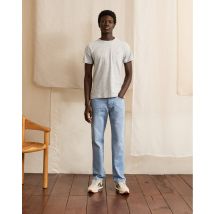 Pantalon Denim Clair Braguette Zippée - Faguo - Chaine Et Trame Recyclée - Produit Vegan - Modèle Denim Straight