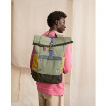 Sac A Dos Kaki Clair - Faguo - Tisse Synthétique Recyclée - Modèle Cycling Medium