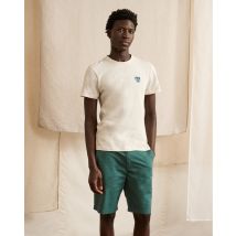 Short Chino Vert Foncé - Faguo - En Chaine Et Trame - Modèle Saulieu Regular