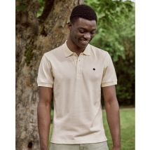 Polo Écru Broderie Arbre - Faguo - Mailles Recyclée - Modèle Lumigny