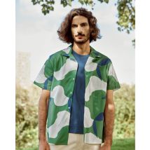Chemise Écrue & Verte - Faguo - En Chaine Et Trame - Modèle Vimy