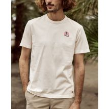 T-shirt Écru Broderie Faguo Outdoor - Faguo - Mailles Recyclée - Modèle Lugny