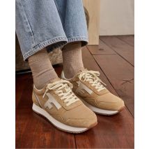 Baskets Beige & Doré - Elm - Faguo