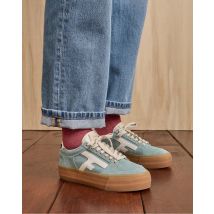 Tennis Bleues - Faguo - En Suede - Modèle Walnut Platform