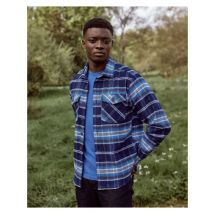 Sur-chemise Bleu Foncé À Carreaux - Faguo - En Coton - Modèle Flavigny
