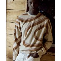 Sweat Beige & Camel Motif Jacquard - Faguo - En Mailles - Modèle Bussy