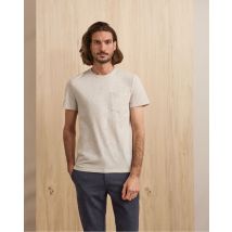 T-shirt Écru & Bleu Marine Coton - Olonne - Faguo