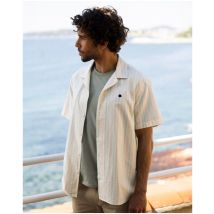 Chemise Rayée Vert Céladon & Rose - Faguo - En Coton - Modèle Vimy