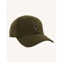 Casquette En Velours Vert Olive - Cap - Faguo