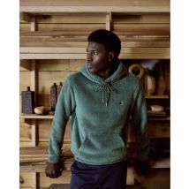 Sweat À Capuche Vert Clair Sherpa - Dirac - Faguo