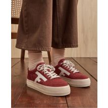 Baskets Bordeaux Suède - Walnut Platform - Faguo
