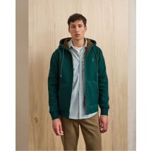 Sweat Zippé Vert Sapin Coton - Meygal - Faguo