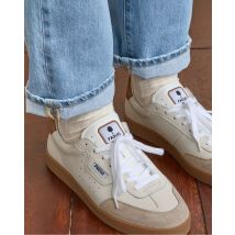 Baskets Crème & Camel Suède - Lumbo - Faguo - Cuir Suede Recyclée - Modèle Lumbo