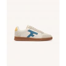 Baskets Crème Et Jaune Cuir - Hazel - Faguo