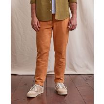 Pantalon En Lin Brique Clair - Dreuille - Faguo - En Chaine Et Trame - Modèle Dreuille