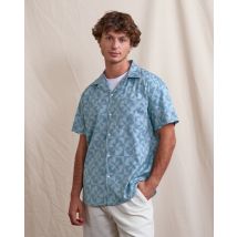 Chemise Manches Courtes Bleu Moyen Viscose - Paiolive - Faguo