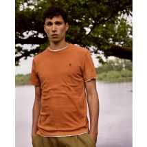 T-shirt Brique Clair Coton Recyclé - Arcy - Faguo