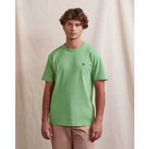 T-shirt Chiné Vert Coton Bio - Lugny - Faguo
