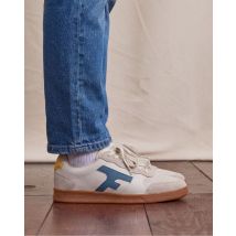 Baskets Crème Et Jaune Cuir - Hazel - Faguo