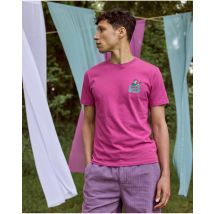 T-shirt Fushia Coton - Arcy - Faguo - En Maille - Modèle Arcy