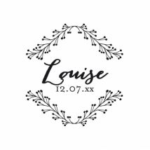 Tampon naissance Feuillages - Divers coloris - Format: Tampon rond - Conception sur-mesure avec expertise - Faire-Part Élégant