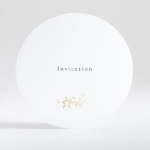 Carton d'invitation mariage Chic végétal - Divers coloris - Format: Rond - Conception sur-mesure avec expertise - Faire-Part Élégant