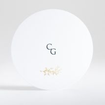 Carton d'invitation mariage Nature élégante - Divers coloris - Format: Rond - Conception sur-mesure avec expertise - Faire-Part Élégant