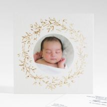 Faire-part de naissance Mon bijou photo or - Divers coloris - Format: Carré - Conception sur-mesure avec expertise - Faire-Part Élégant