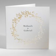 Faire-part de mariage Chic végétal - Divers coloris - Format: Carré livret - Conception sur-mesure avec expertise - Faire-Part Élégant