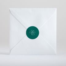 Stickers mariage Traditionnel Monogramme - Divers coloris - Format: Rond - Conception sur-mesure avec expertise - Faire-Part Élégant