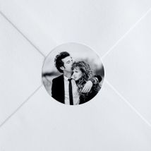Stickers mariage Photo - Divers coloris - Format: Rond - Conception sur-mesure avec expertise - Faire-Part Élégant