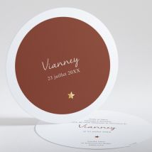 Faire-part de naissance Plein les yeux rond - Divers coloris - Format: Rond - Conception sur-mesure avec expertise - Faire-Part Élégant