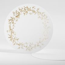 Faire-part de naissance Vierge Couronne rond - Divers coloris - Format: Rond - Conception sur-mesure avec expertise - Faire-Part Élégant