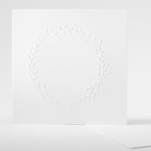 Faire-part de naissance Vierge Couronne gaufrage carré - Divers coloris - Format: Carré - Conception sur-mesure avec expertise - Faire-Part Élégant
