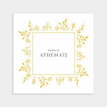 Faire-part de baptême Jubilation - Divers coloris - Format: Carré - Conception sur-mesure avec expertise - Faire-Part Élégant