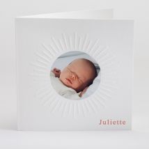 Faire-part de naissance Naissance ensoleillée - Divers coloris - Format: Carré livret - Conception sur-mesure avec expertise - Faire-Part Élégant