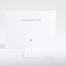 Carte de correspondance Etoile dorée - Divers coloris - Format: Rectangle - Conception sur-mesure avec expertise - Faire-Part Élégant