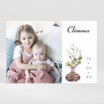 Faire-part de naissance Arôme - Divers coloris - Format: Carte postale paysage Magnet (13,8 x 9,5 cm) - Conception sur-mesure avec expertise -