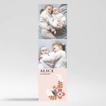 Faire-part de naissance Harmonie - Divers coloris - Format: Marque-page Magnet (5,4 x 19,4 cm) - Conception sur-mesure avec expertise - Faire-Part