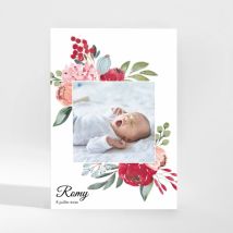 Faire-part de naissance Watercolor - Divers coloris - Format: Carte postale portrait Magnet (9,5 x 13,8 cm) - Conception sur-mesure avec expertise -