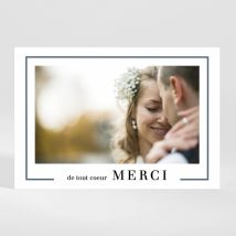 Remerciements mariage Merci - Divers coloris - Format: Carte postale paysage Magnet (13,8 x 9,5 cm) - Conception sur-mesure avec expertise -