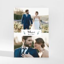 Remerciements mariage Nous deux - Divers coloris - Format: Carte postale portrait Magnet (9,5 x 13,8 cm) - Conception sur-mesure avec expertise -
