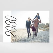 Carte de voeux New Year Magnet - Divers coloris - Format: Carte postale paysage Magnet (13,8 x 9,5 cm) - Conception sur-mesure avec expertise -