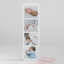 Faire-part de naissance Diapos - Divers coloris - Format: Marque-page (5,4 x 19,4 cm) - Conception sur-mesure avec expertise - Faire-Part Élégant