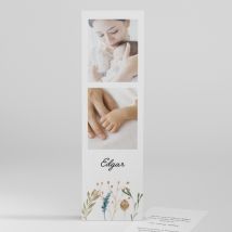 Faire-part de naissance Inspiration - Divers coloris - Format: Marque-page (5,4 x 19,4 cm) - Conception sur-mesure avec expertise - Faire-Part Élégant