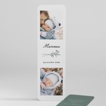 Faire-part de naissance Eclat - Divers coloris - Format: Marque-page (5,4 x 19,4 cm) - Conception sur-mesure avec expertise - Faire-Part Élégant